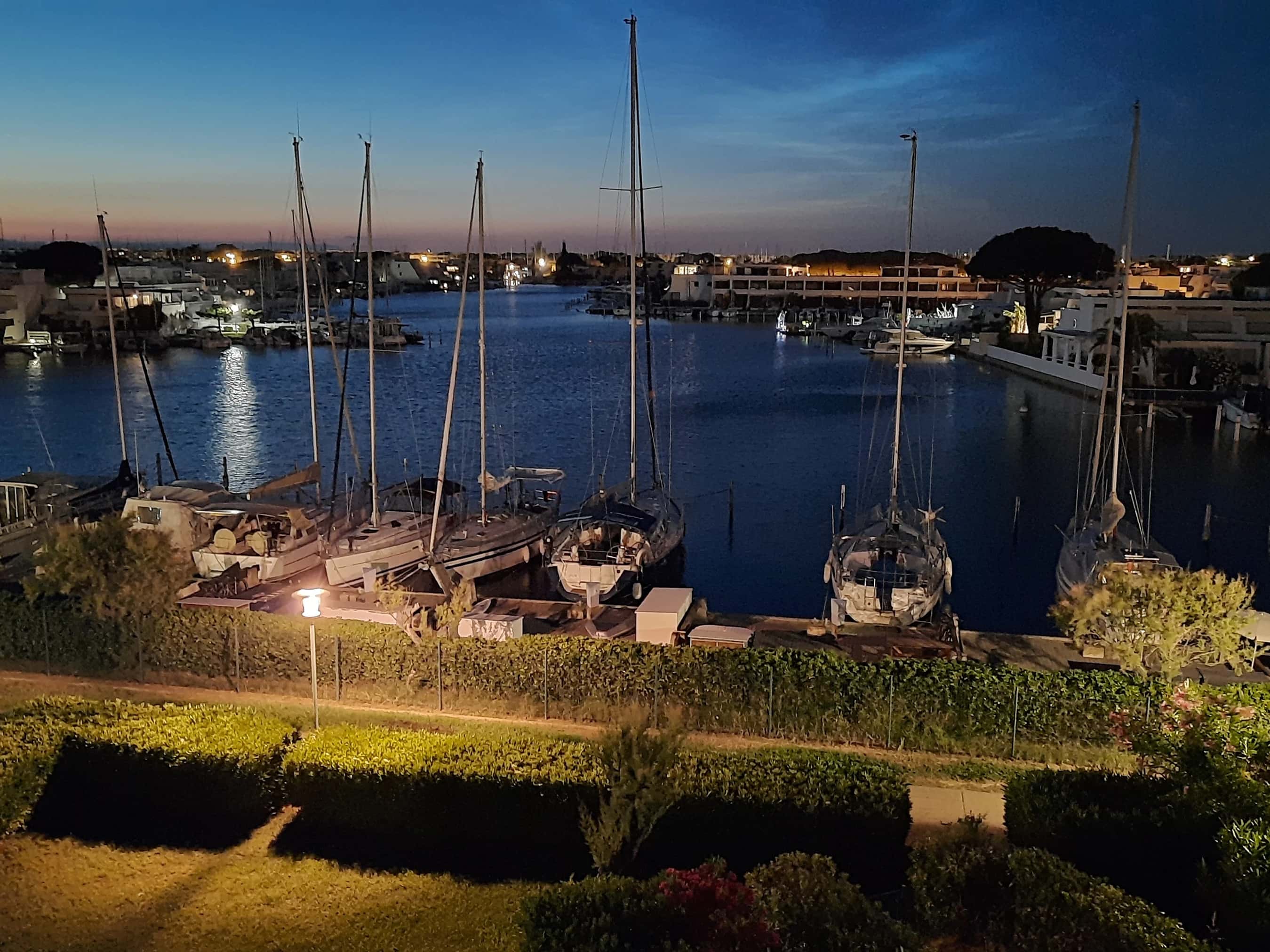 Coucher de soleil depuis la terrasse